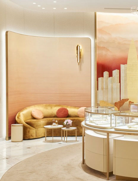Design and decoration of a luxury flagship for Cartier